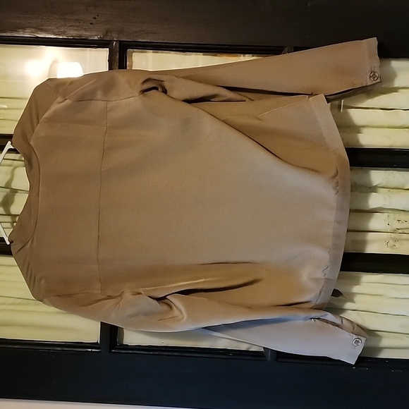 VENUS olive blouse SURPLICE top SIZE small - Picture 7 of 15